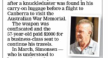 News article - Bikie find for knuckleduster