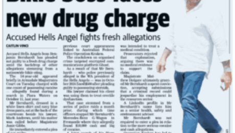 The West Australian 14 January 2026 - Bikie boss faces new drug charges